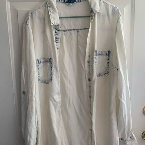 Nostalgia Blue and White Denim Shirt